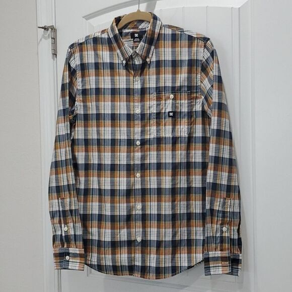 DC Shoes Men's Plaid, Long Sleeve Button-Up Shirt, Size Small - Picture 1 of 5